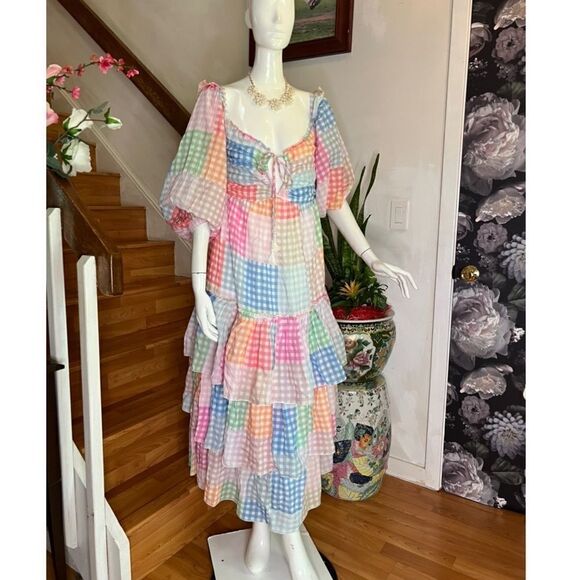 New Fillyboo AILEEN SMOCK DRESS - GINGHAM PUNCH - Picture 6 of 8